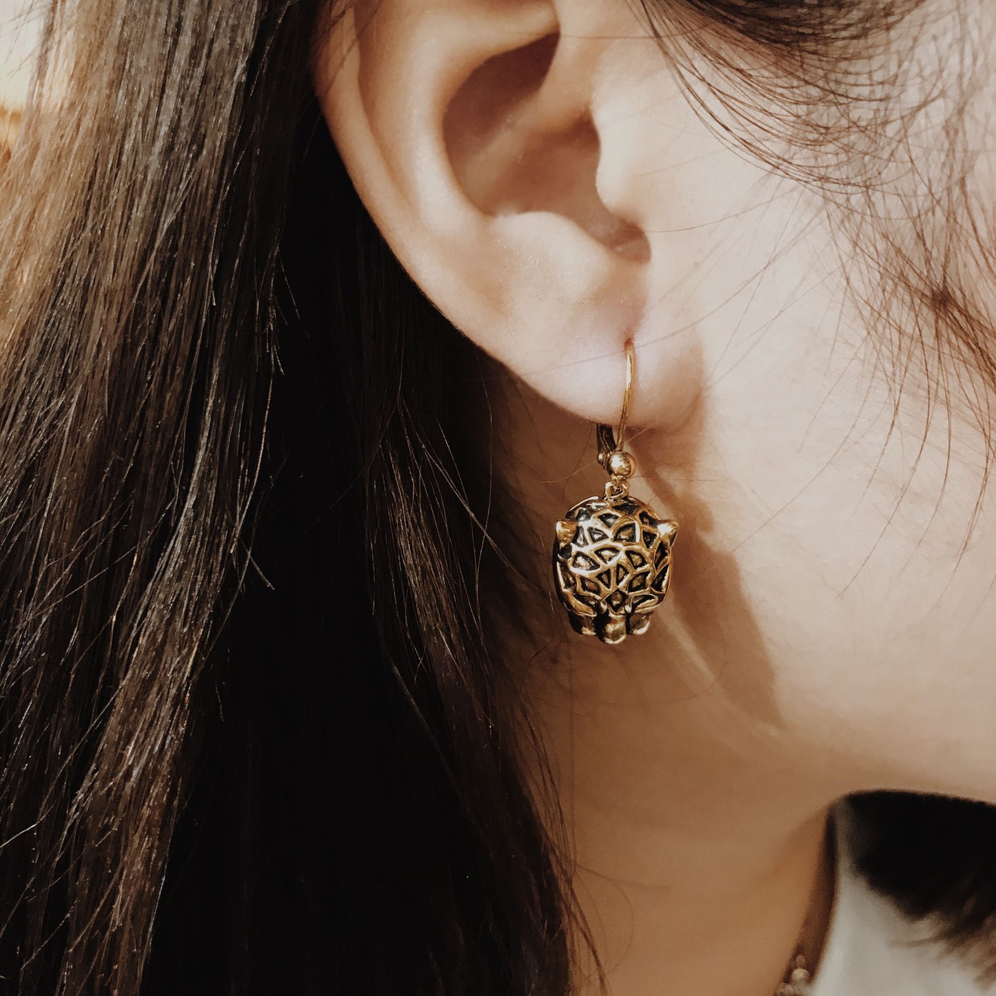 Mini Panther Gold Earrings