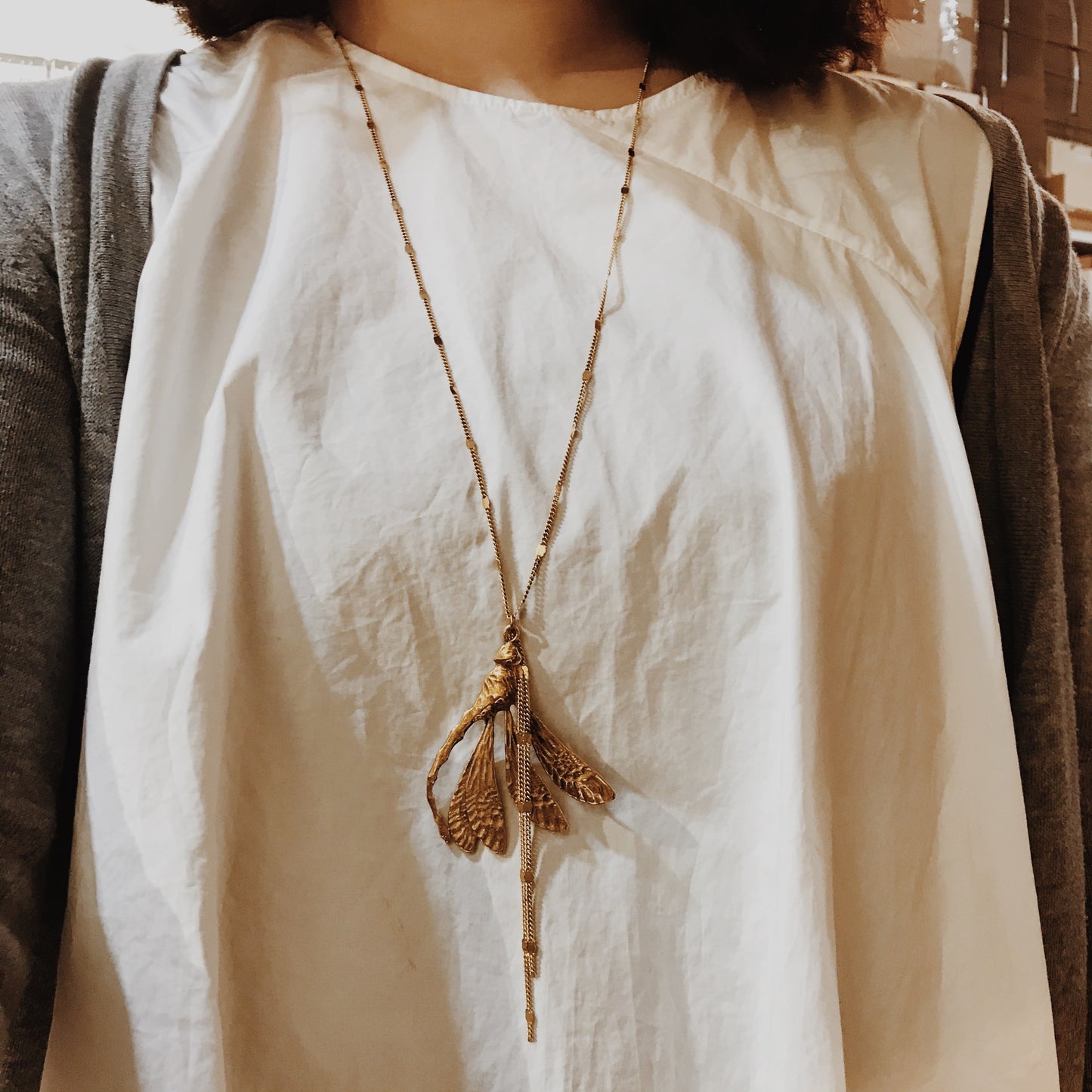 Chloé Doré Dragonfly long necklace