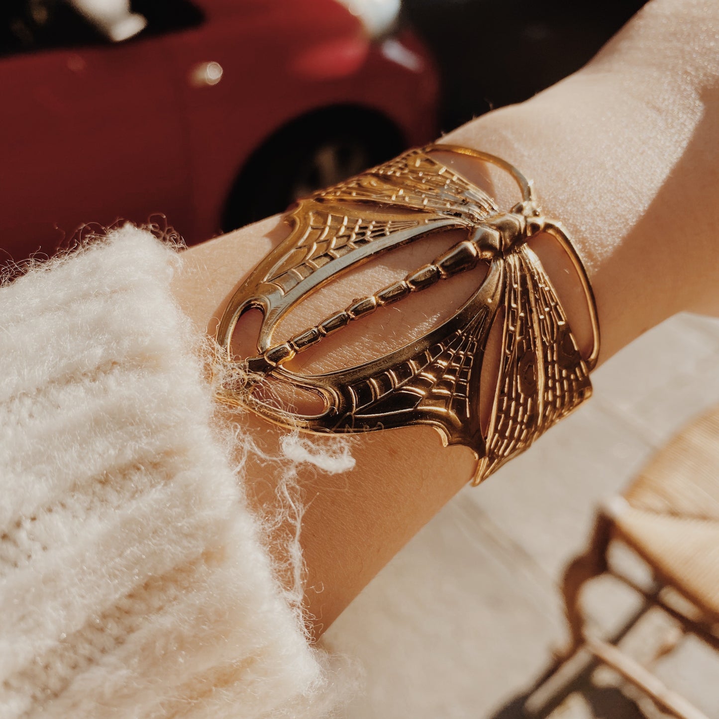 Gold Flying Dragonfly Bracelet