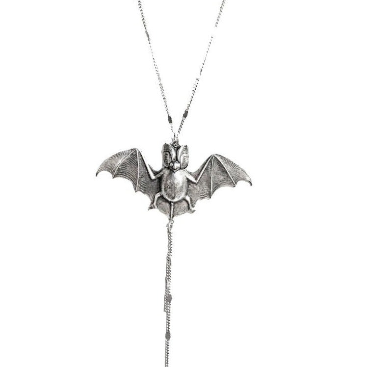 SILVER BAT NECKLACE