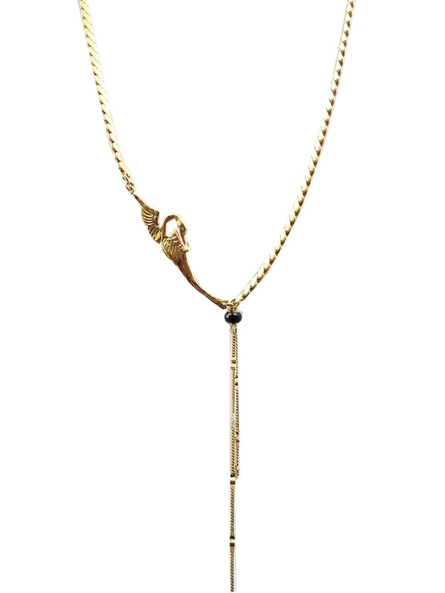 Little Swan gold necklace