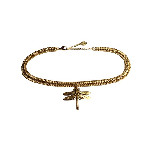 Choker Libellule Doré
