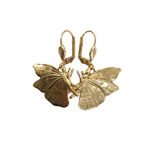 Gold-plated Small Butterfly Earrings