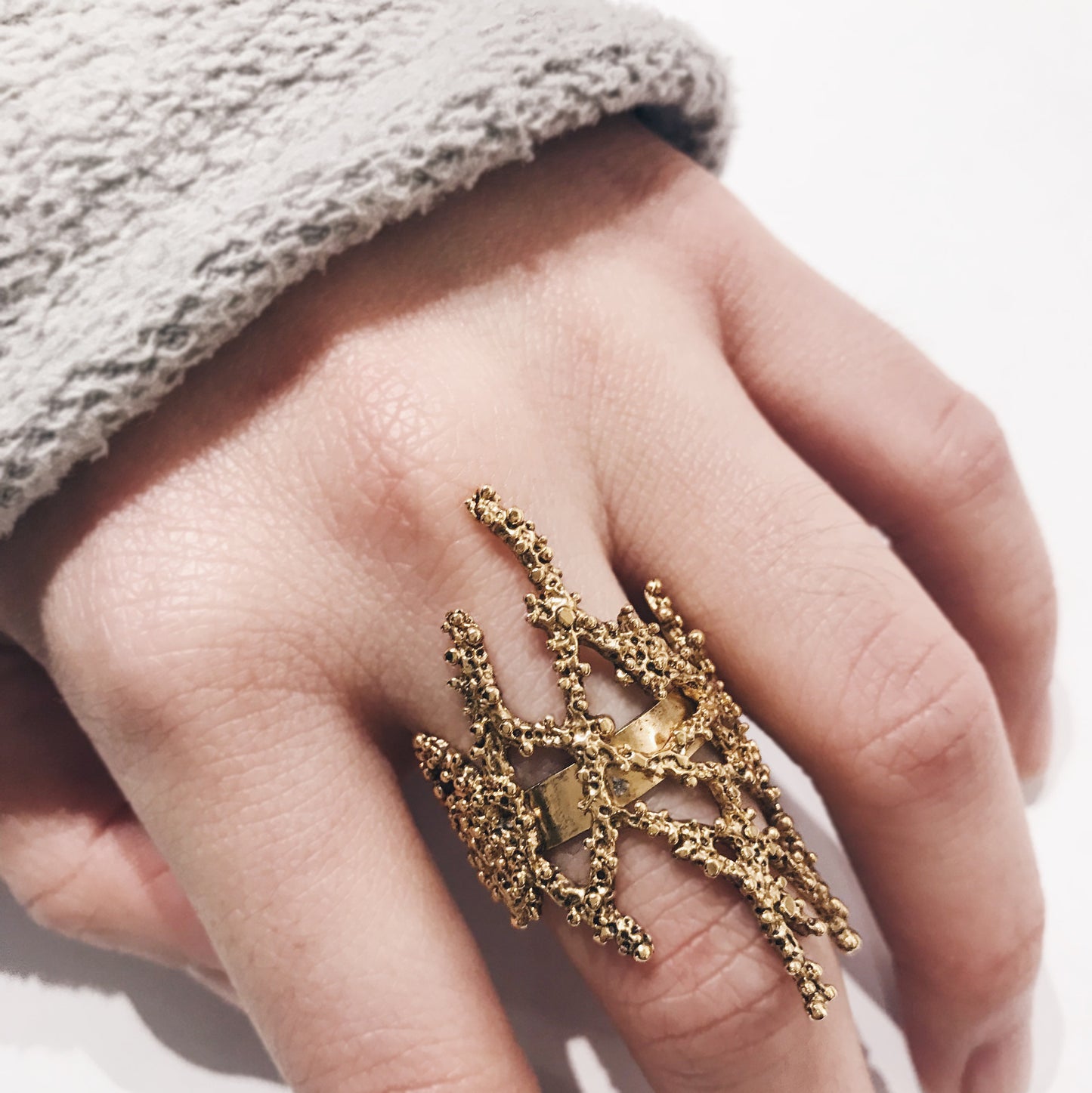 Golden Seaweed Ring