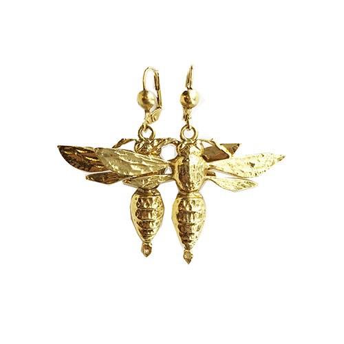 Queen gold earrings