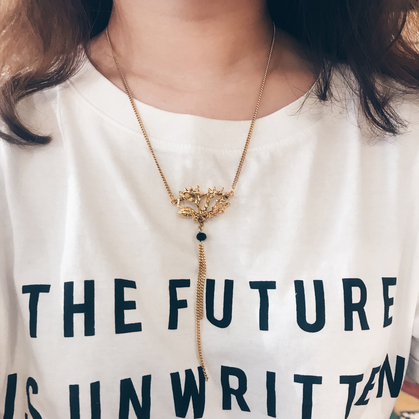 GOLDEN SEA URCHIN NECKLACE