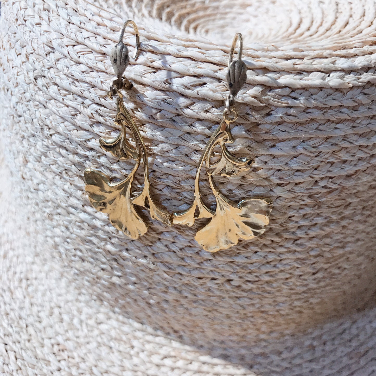 Golden Ginkgo Earrings