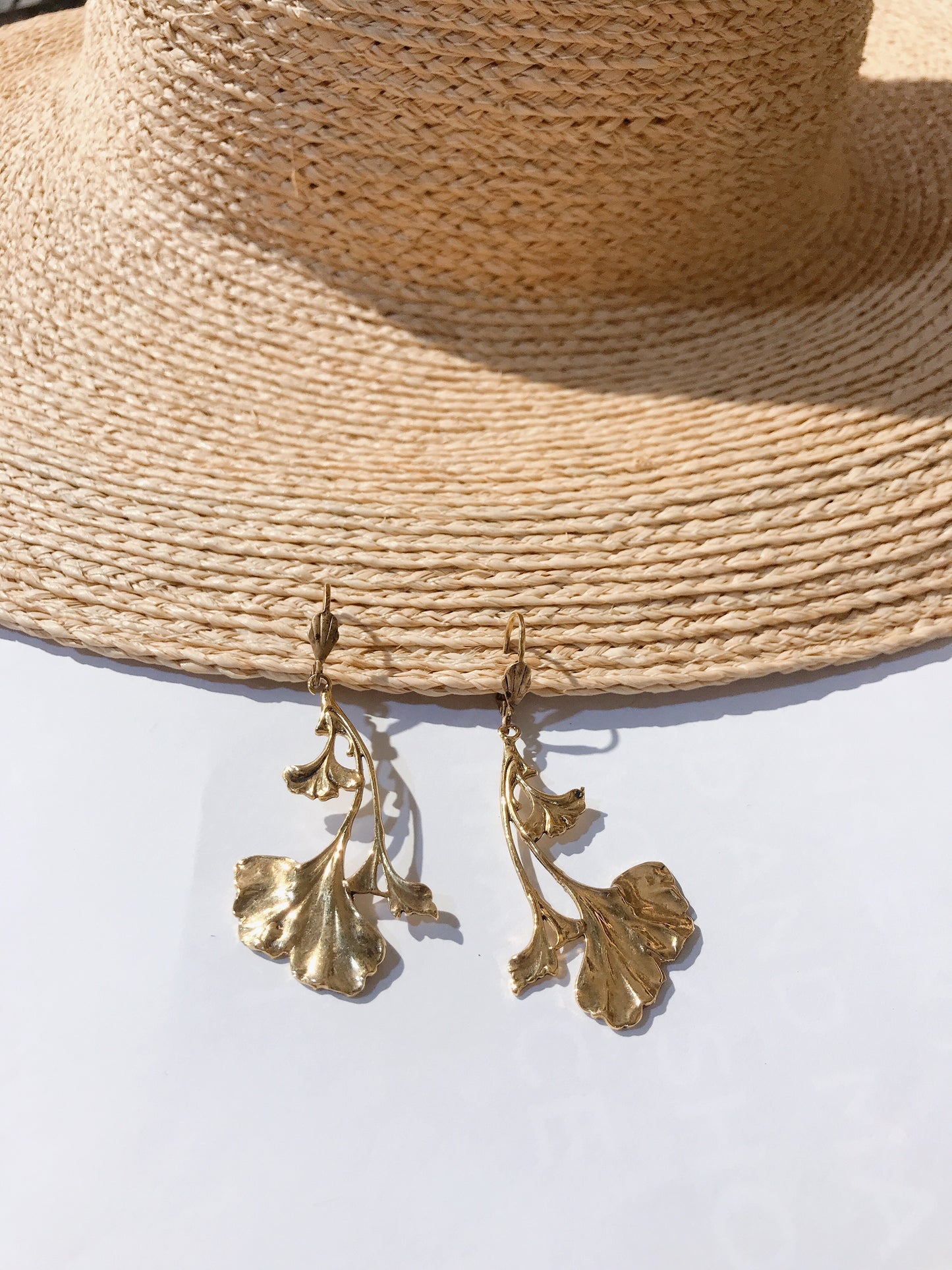 Golden Ginkgo Earrings