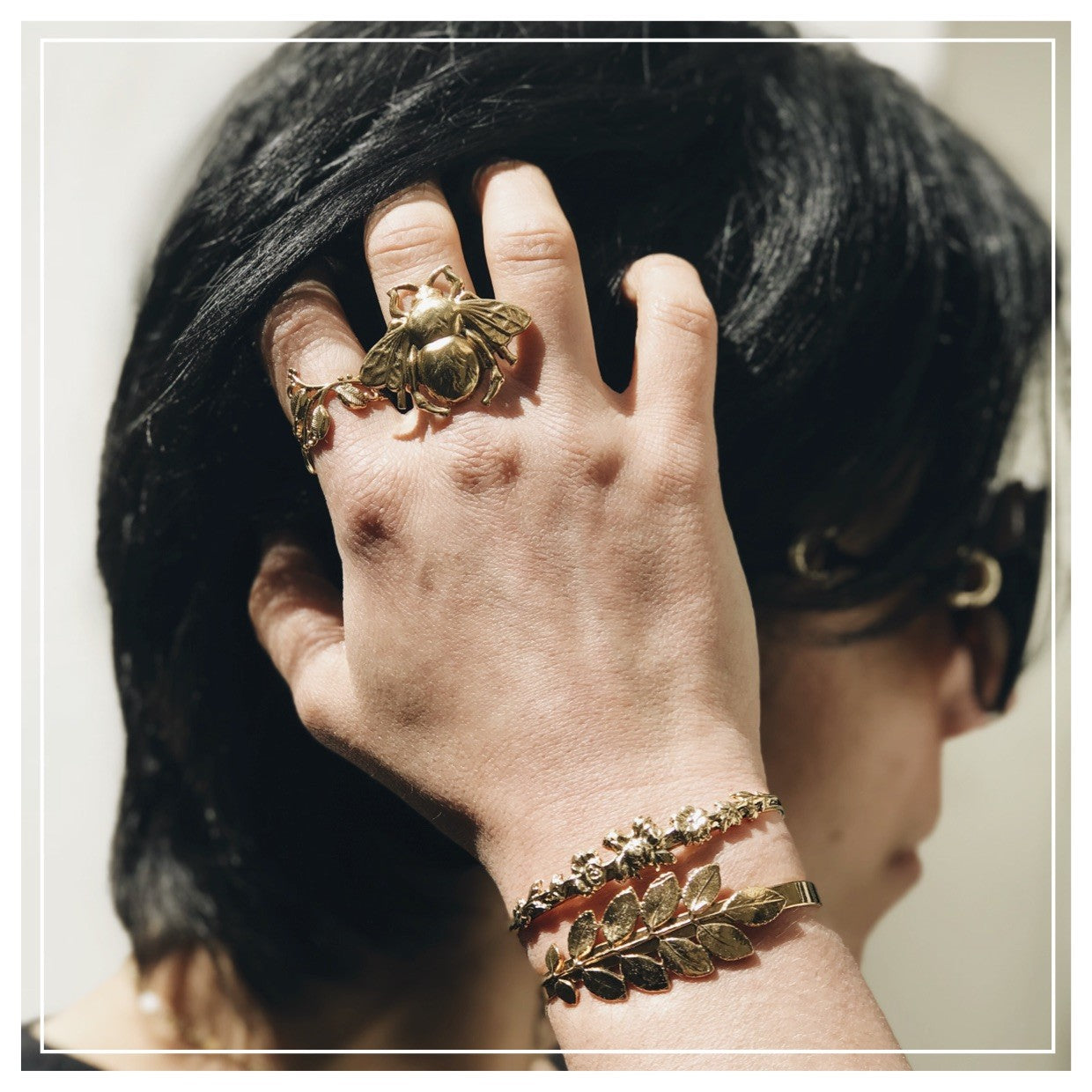 Golden Acacia Leaf Bracelet