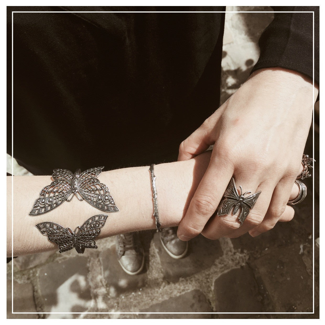 Filigree Double Butterfly Bracelet
