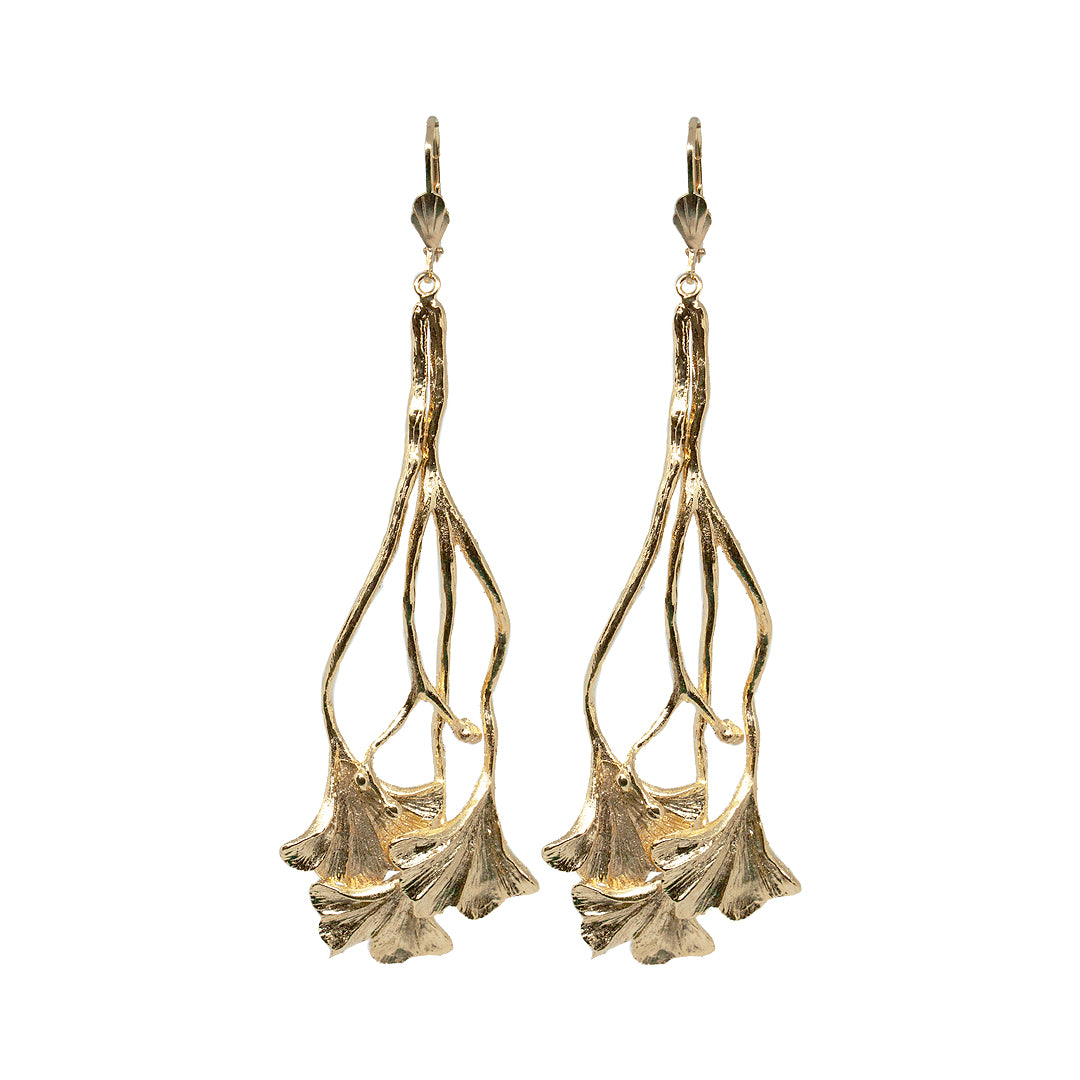 Gold-plated GinTao earrings