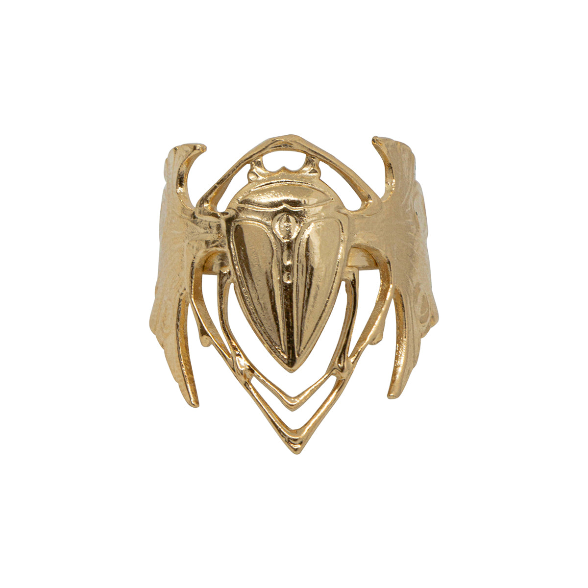 Gold beetle ring