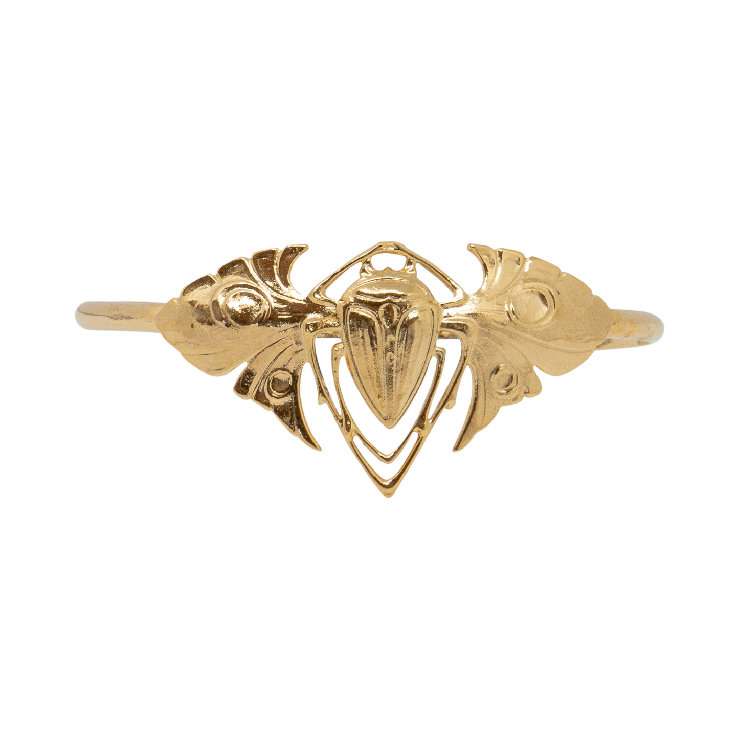 Gold beetle bracelet