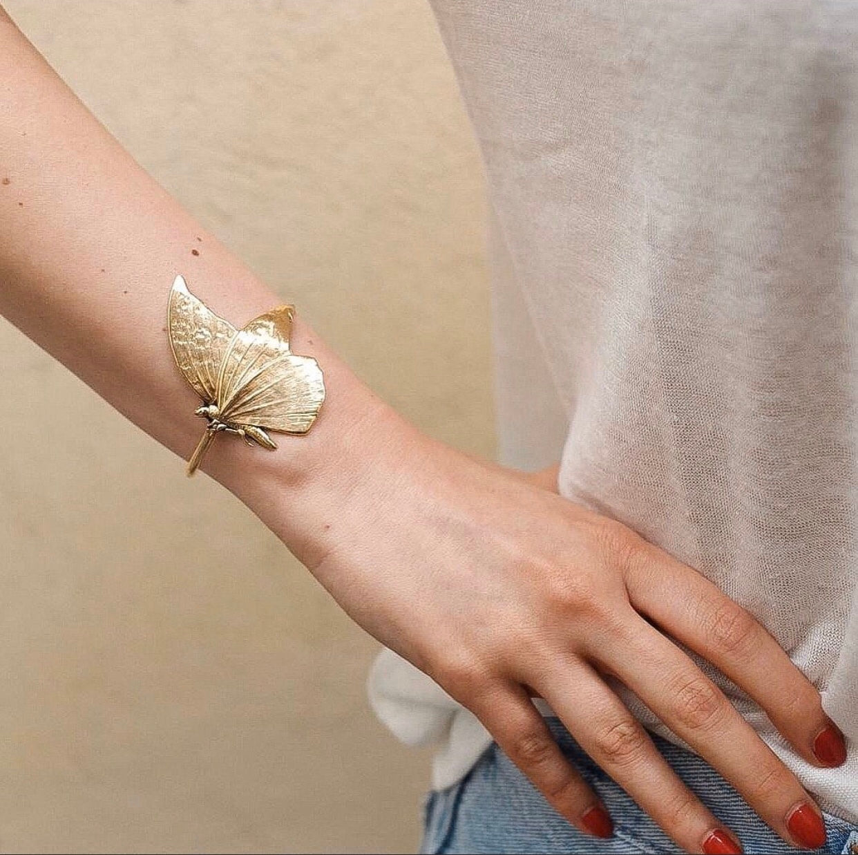 Macey Gold Butterfly Bracelet