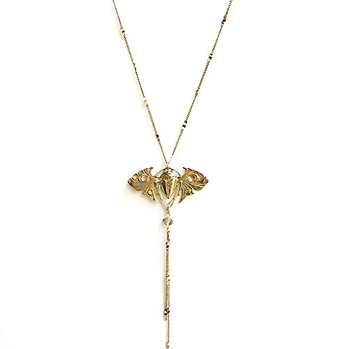 Golden beetle necklace