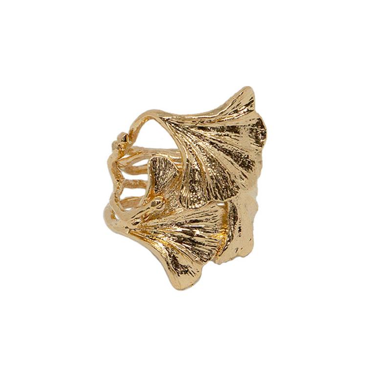 Ginkgo Tao gold ring