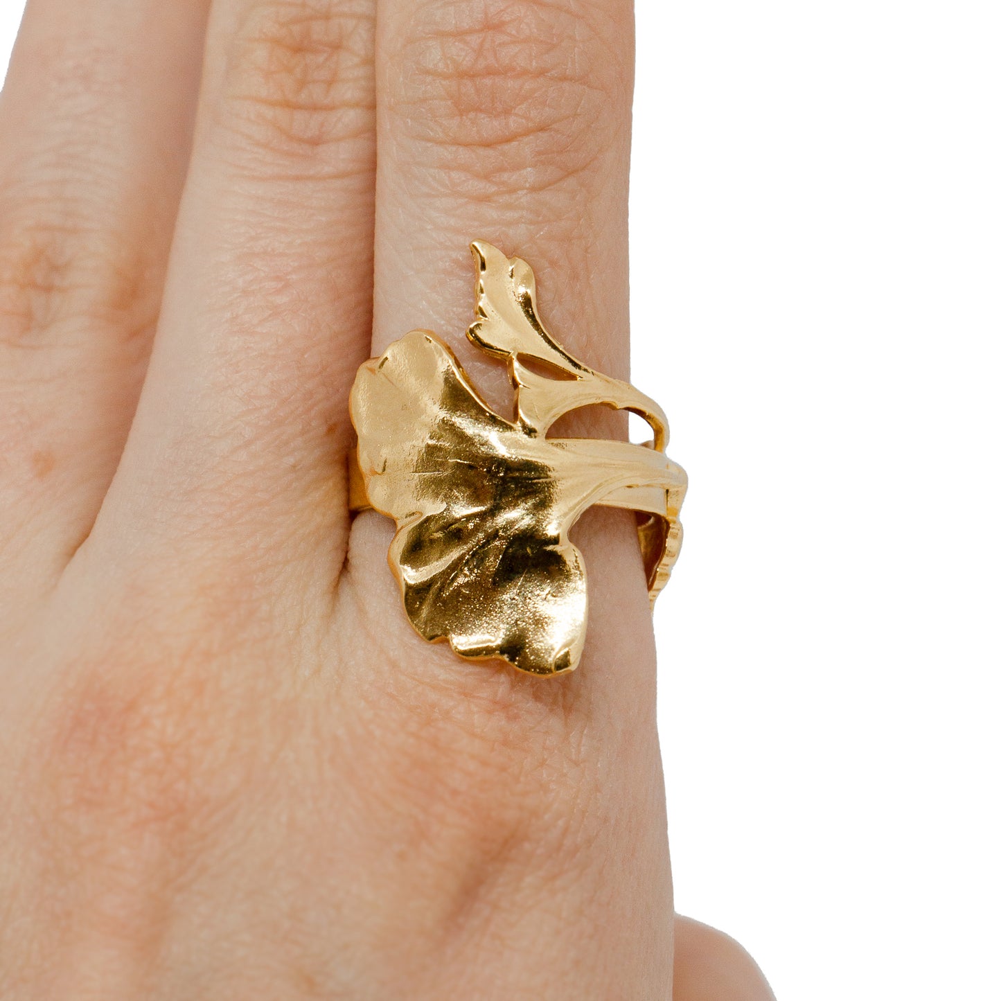 Golden Ginkgo Ring