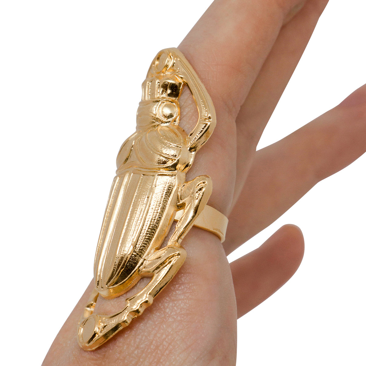 Gold Oscar beetle ring