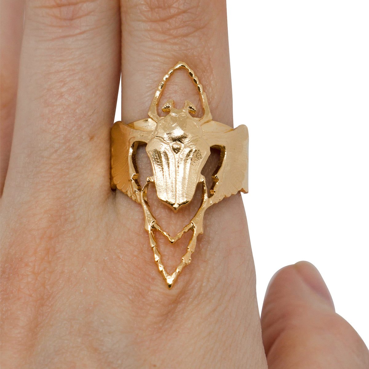 Gold Beetle Ring
