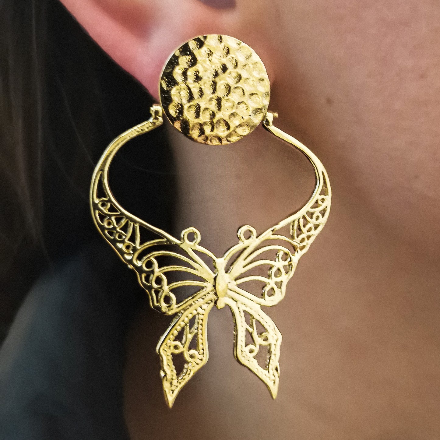 Charme Gold Butterfly Earrings