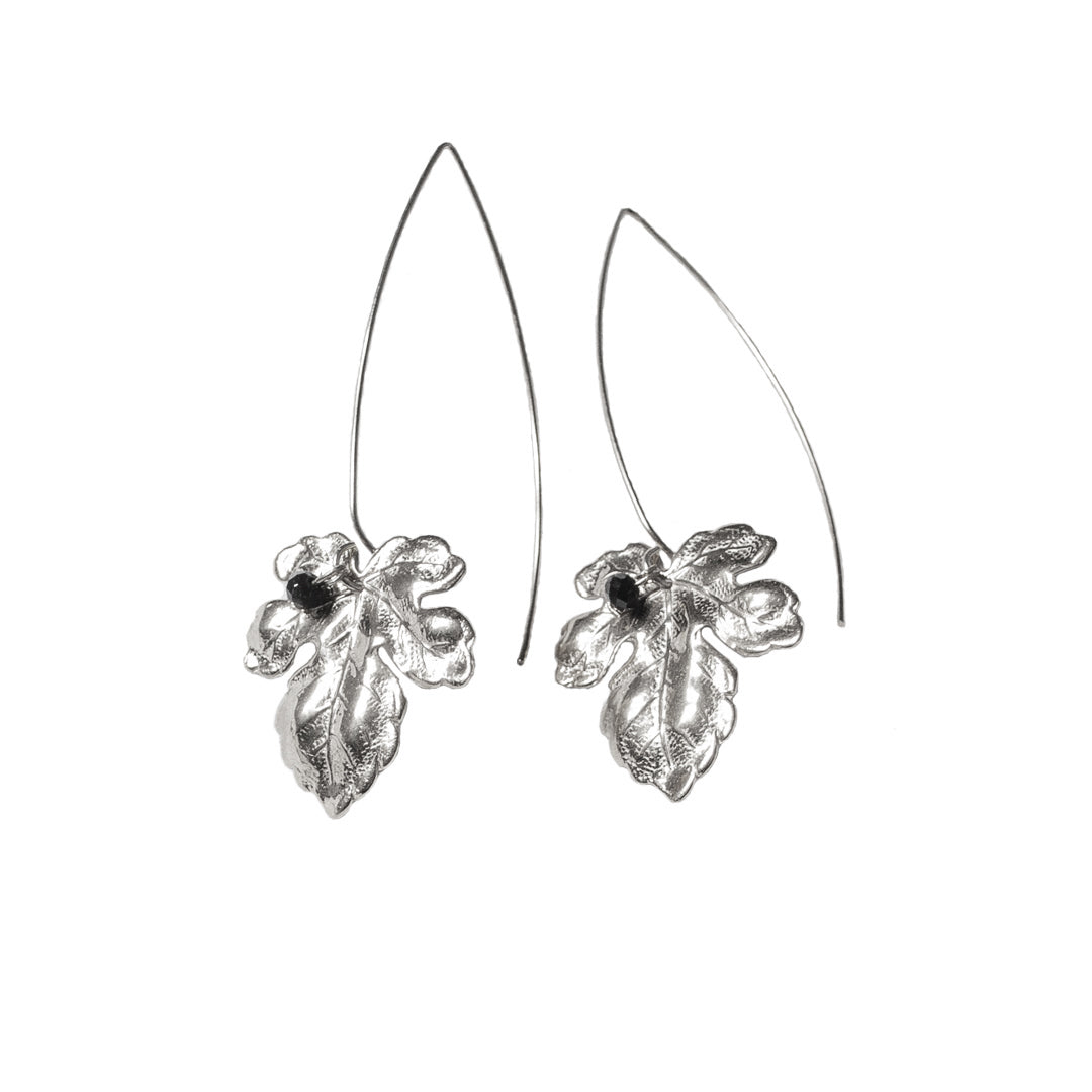 Fig Leaf Stem Earrings