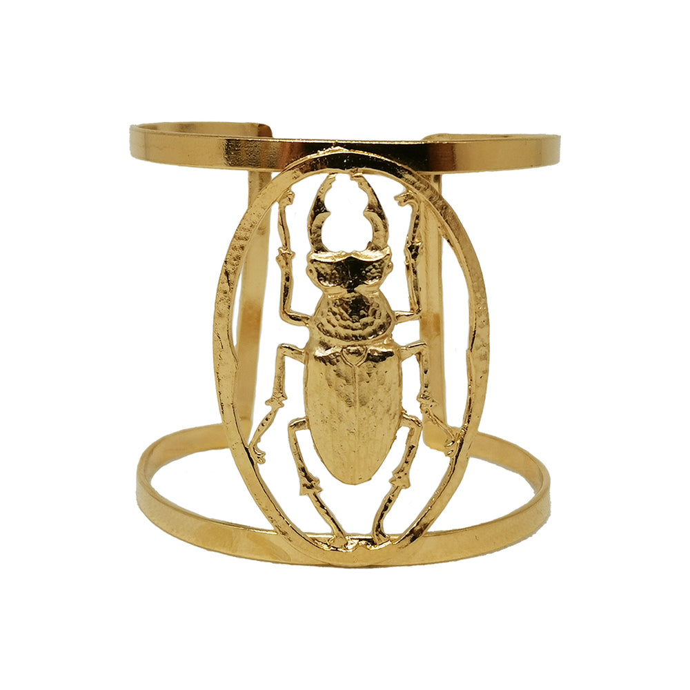 Golden Maddie Scarab Cuff