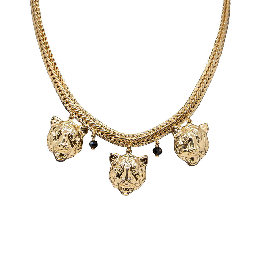 Three Tigers Gold Necklace