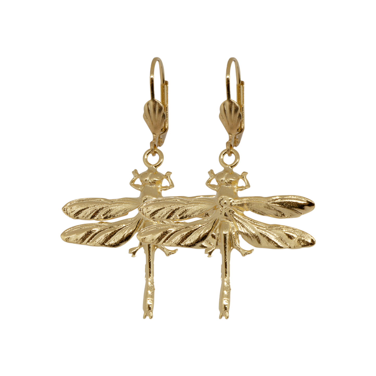 Gold dragonfly earrings