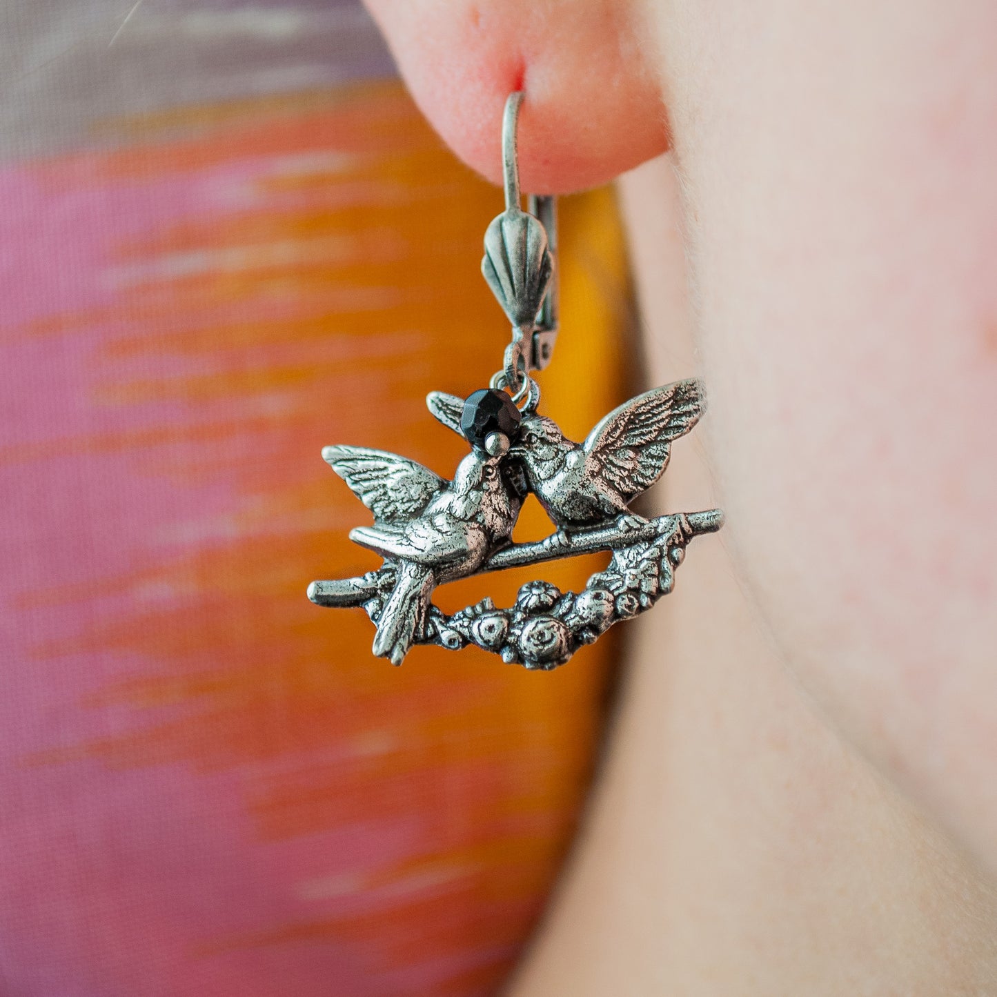 Love Birds Gold Earrings