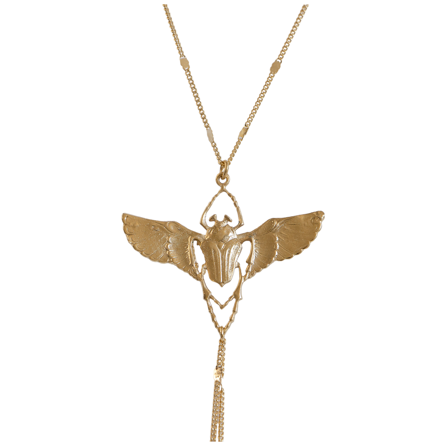 Golden Beetle Necklace