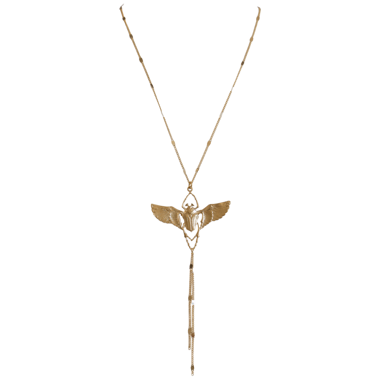 Golden Beetle Necklace