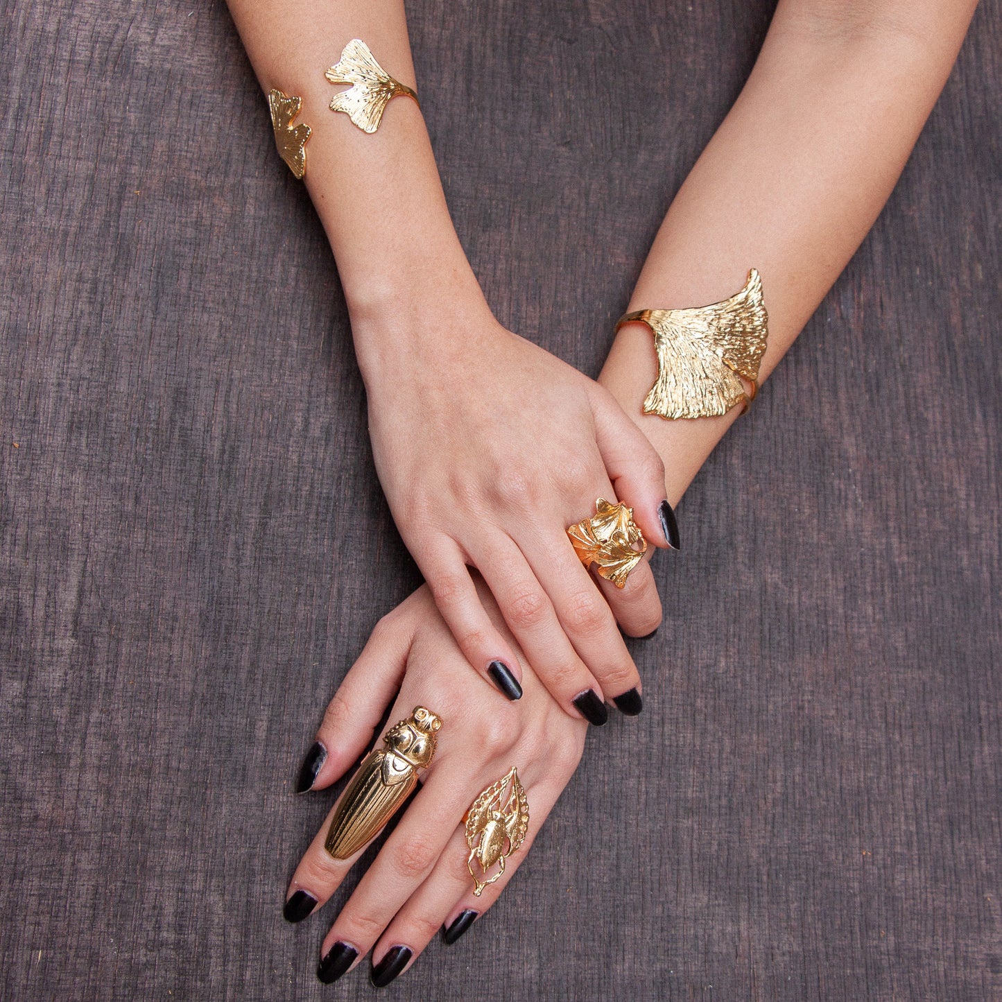 Small Ginkgo Leaf Gold Bracelet