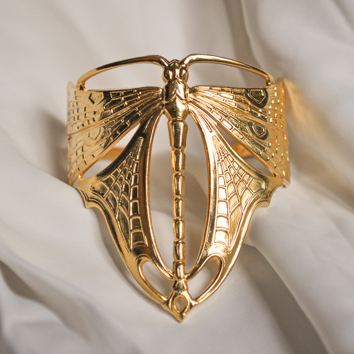 Gold Flying Dragonfly Bracelet