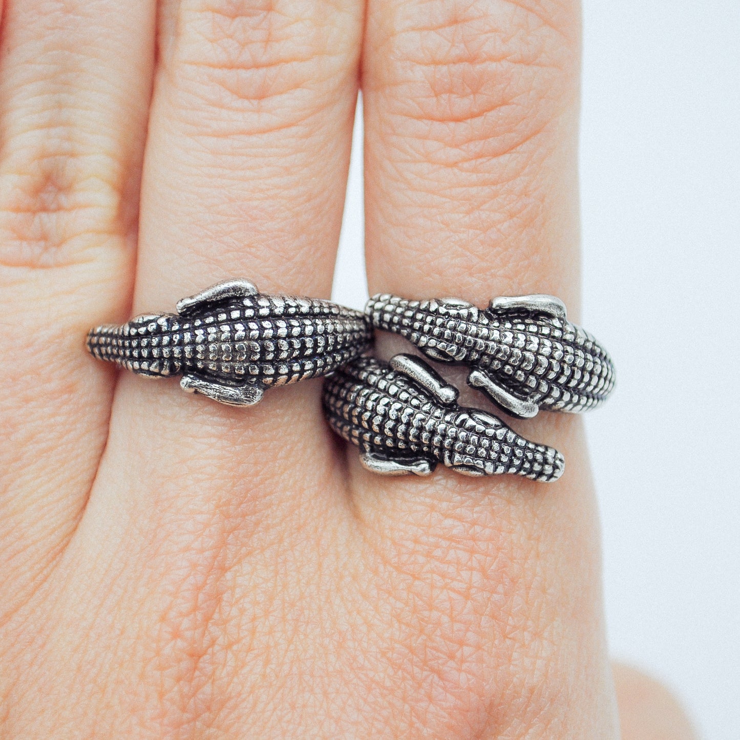 Double Crocodile Ring
