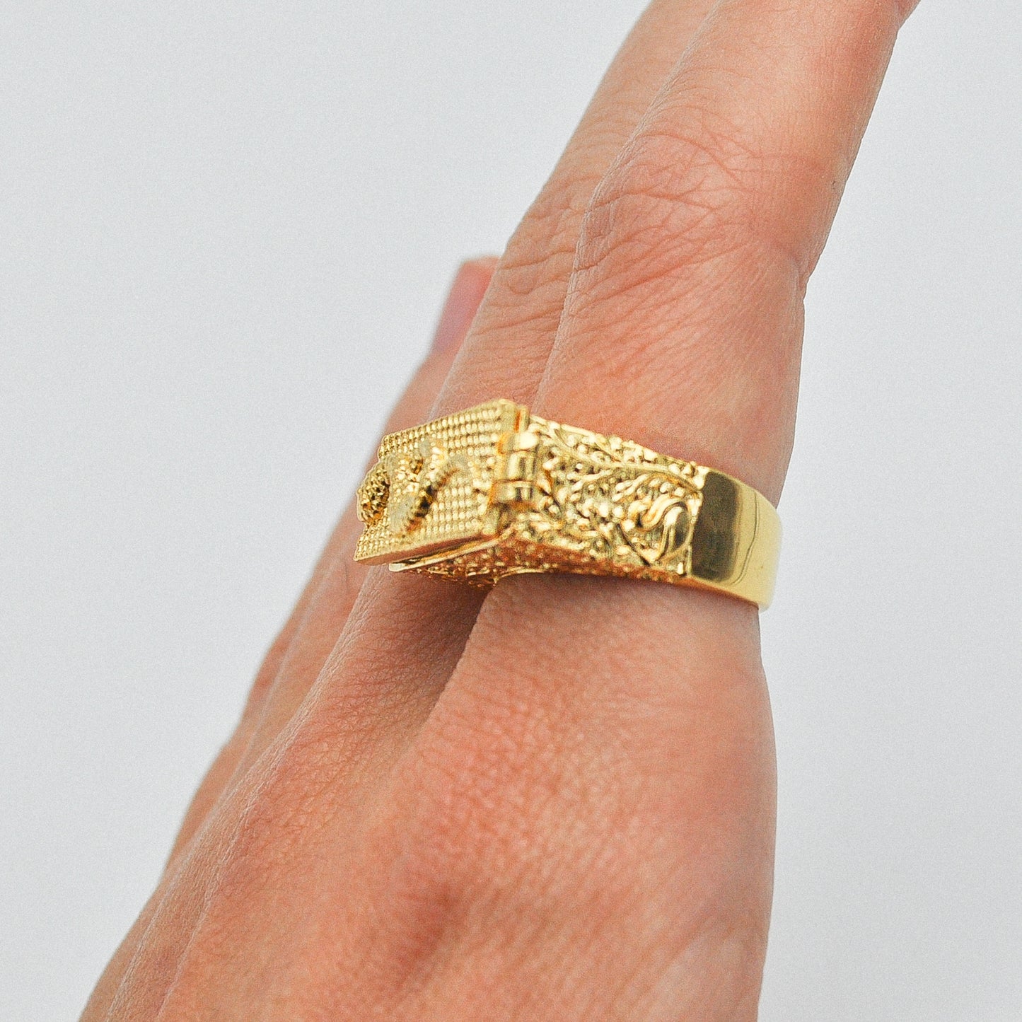 Gold Snake Secret Box Ring