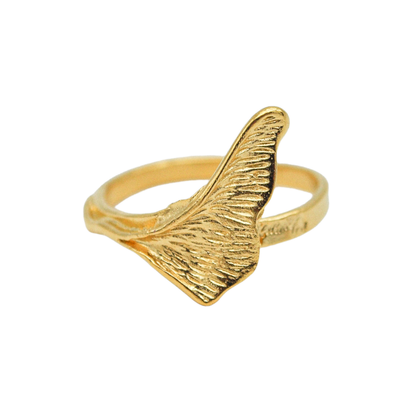 Small Ginkgo Gold Ring