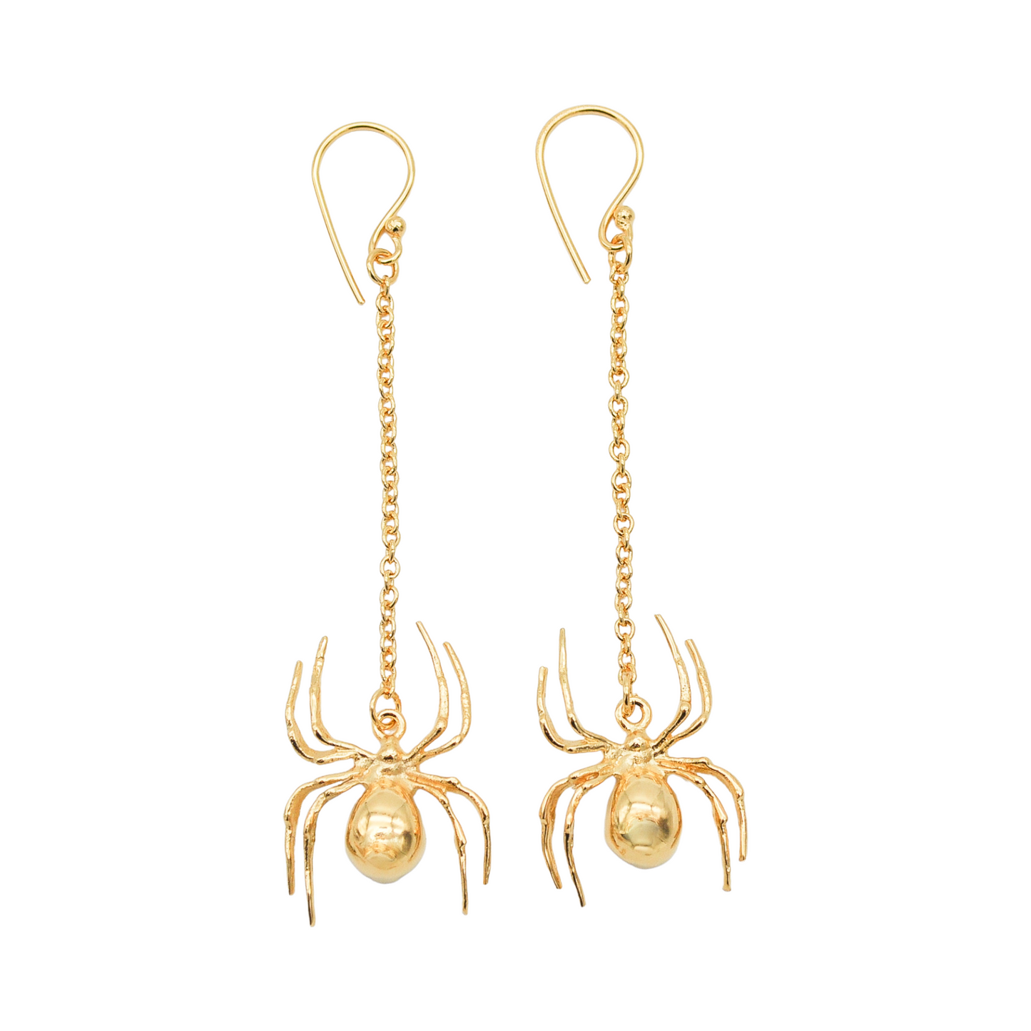 Spider gold earrings