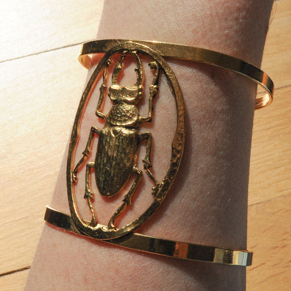 
                  
                    Golden Maddie Scarab Cuff
                  
                