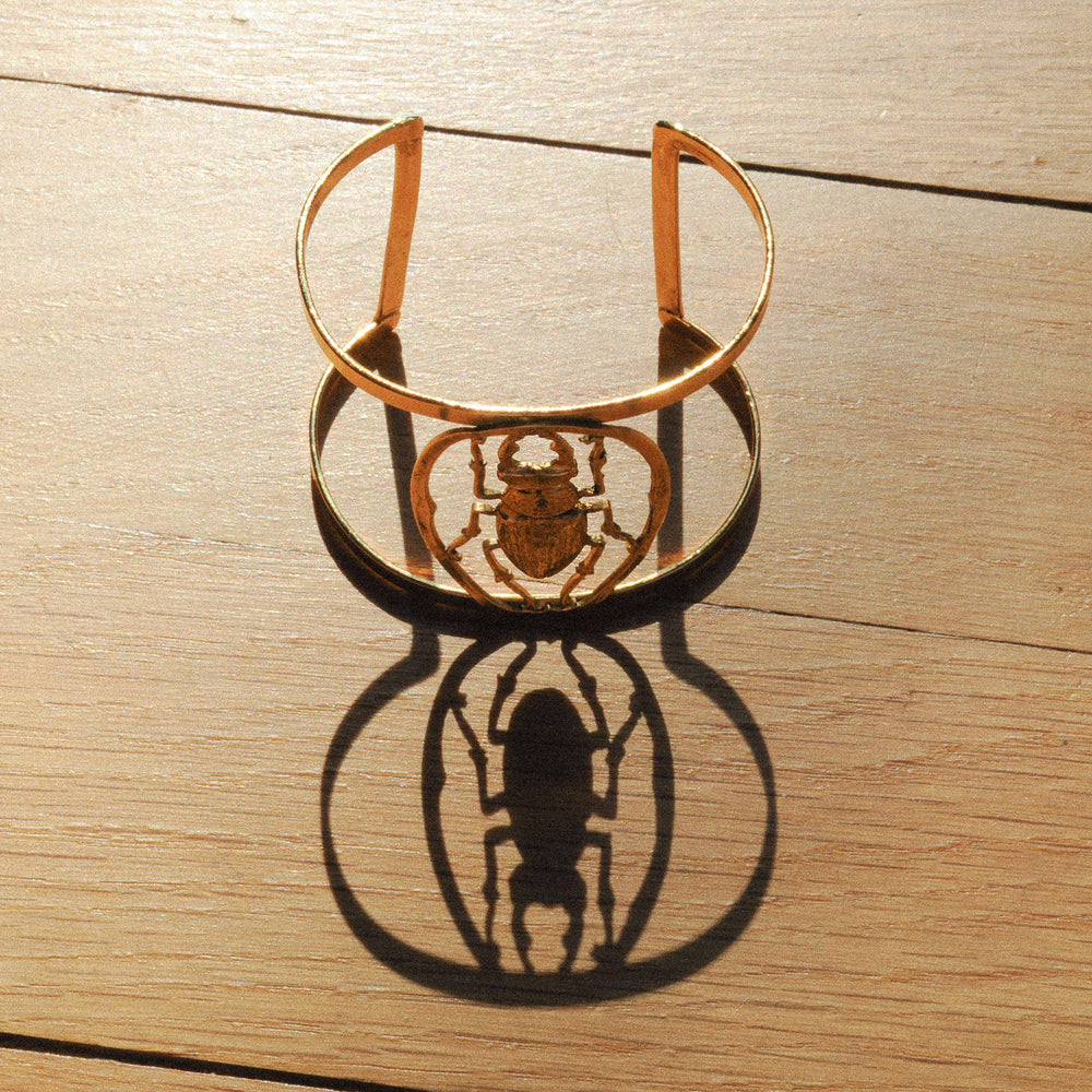 
                  
                    Golden Maddie Scarab Cuff
                  
                