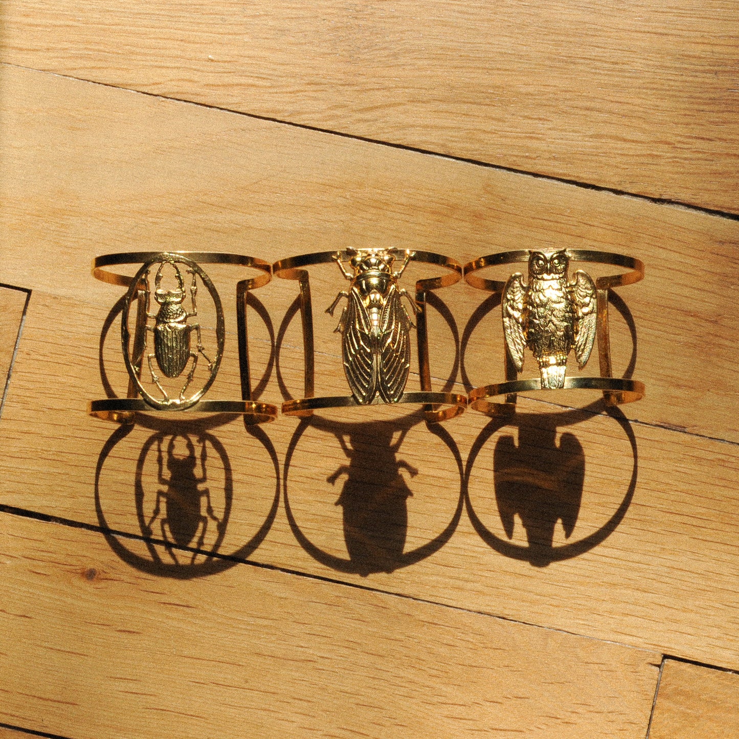 Gold Maddie beetle cuff