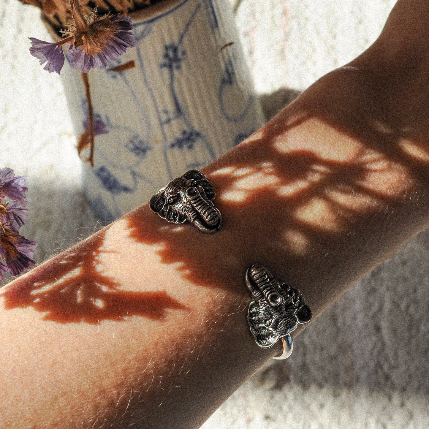 silver elephant bracelet