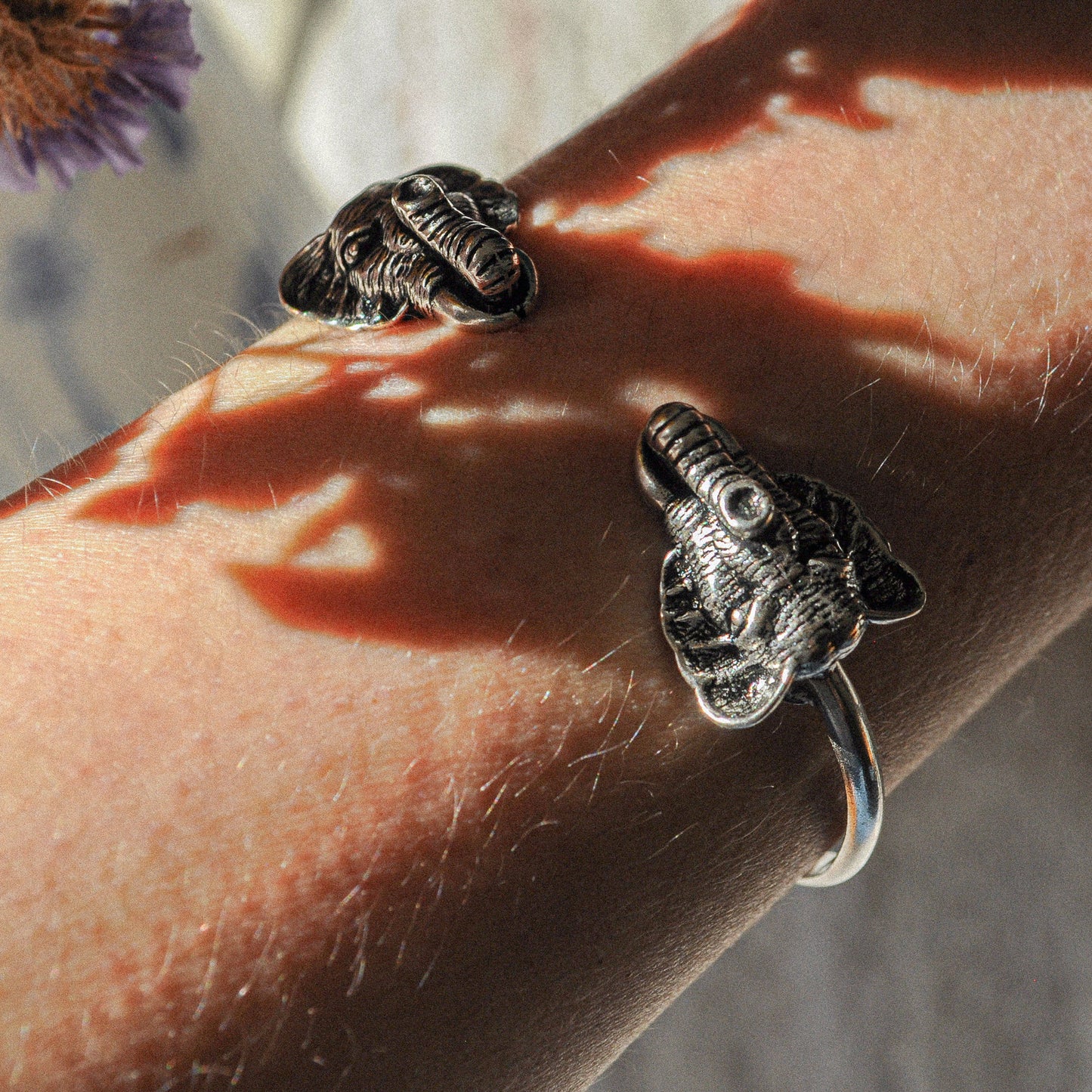 silver elephant bracelet