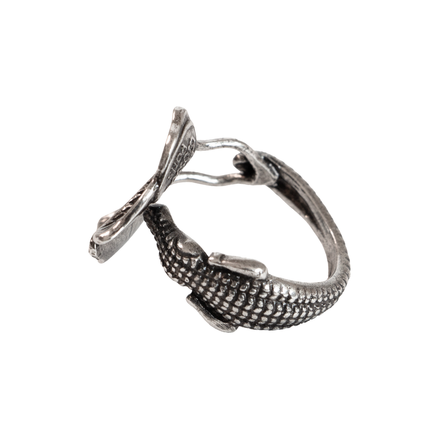 Crocodile Ginkgo ring