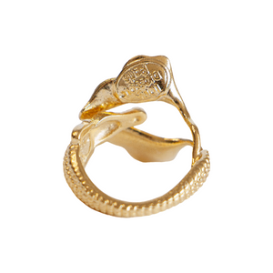 
                  
                    Bague Crocodile Ginkgo Dorée
                  
                