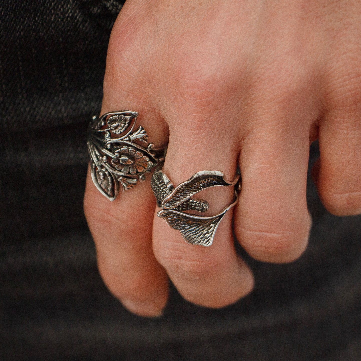 Crocodile Ginkgo ring