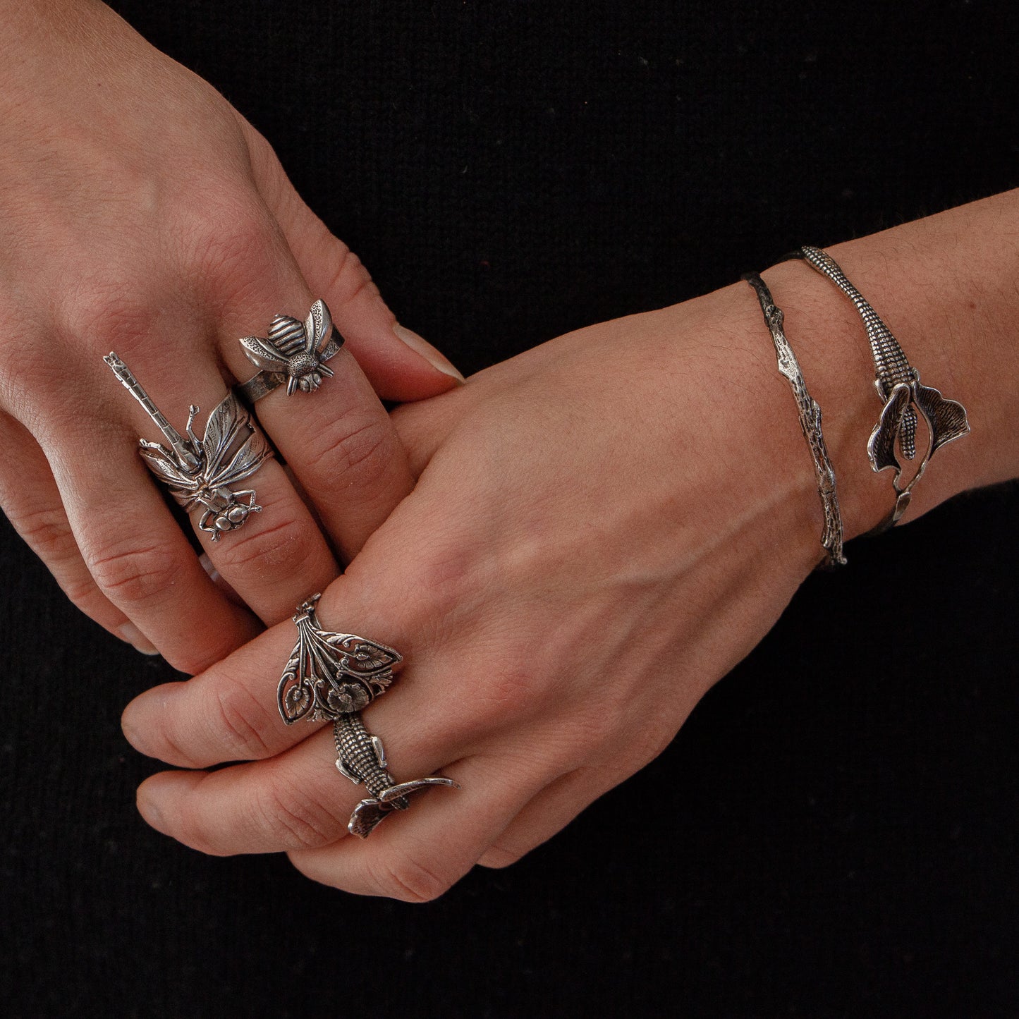 Crocodile Ginkgo ring