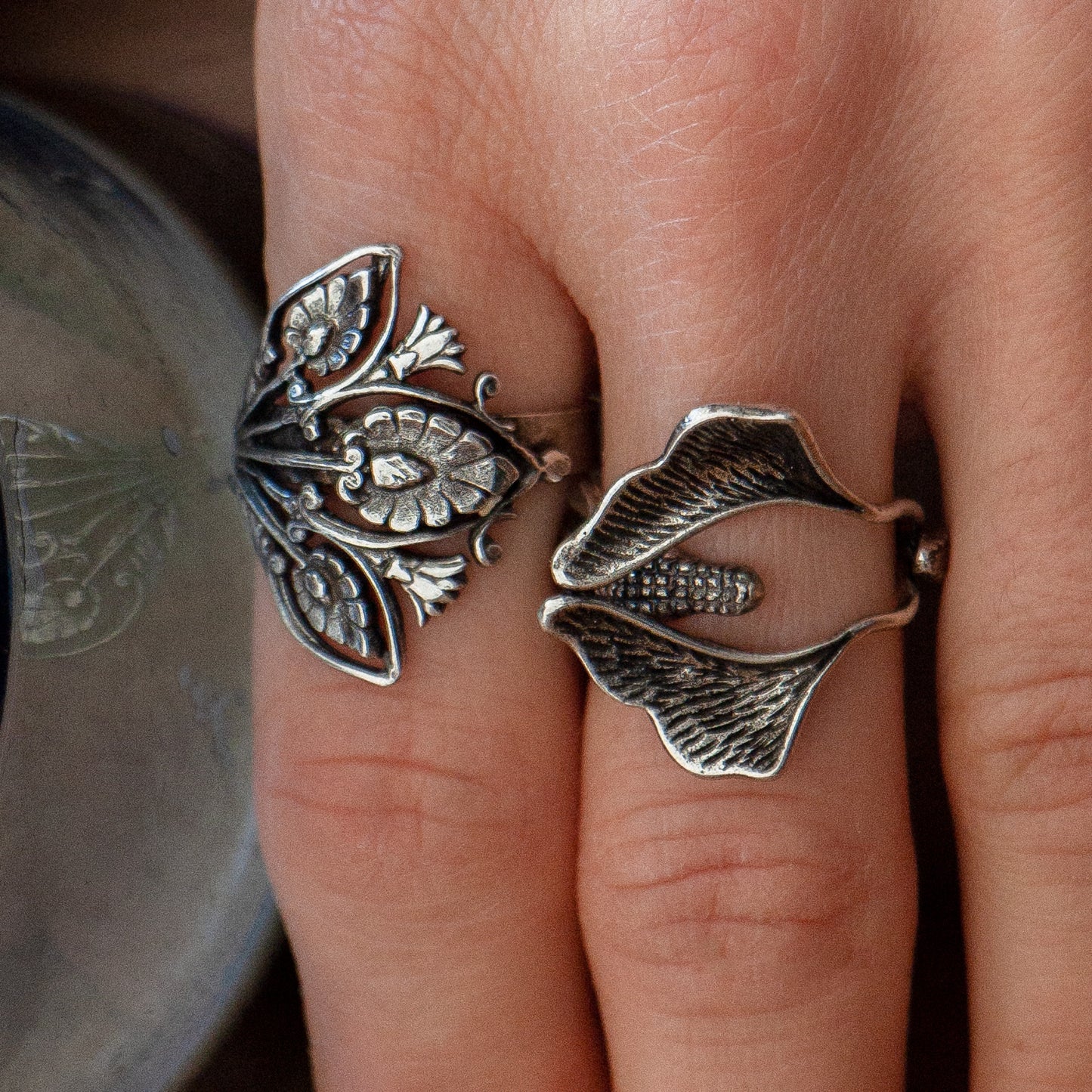 Crocodile Ginkgo ring