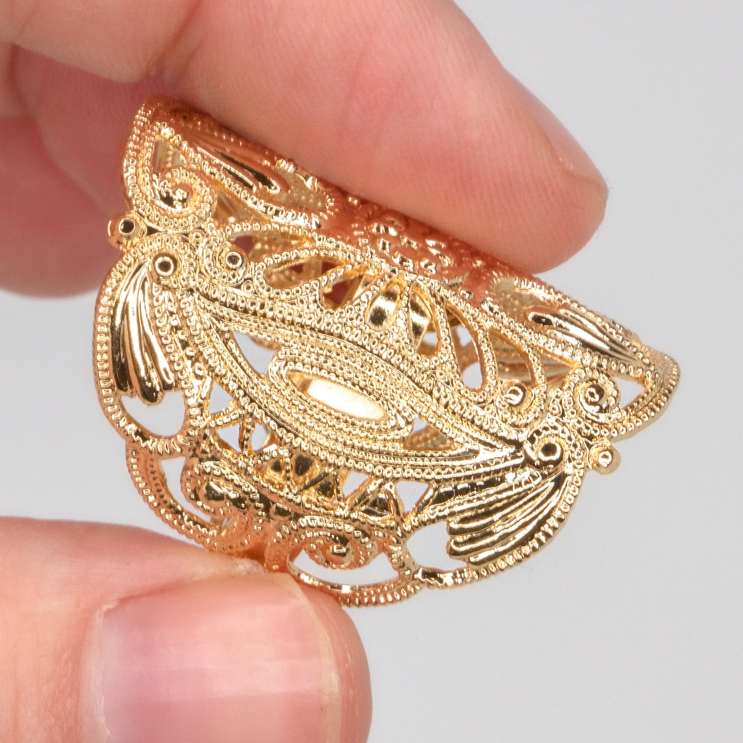 Filigree Gatsby Gold Ring