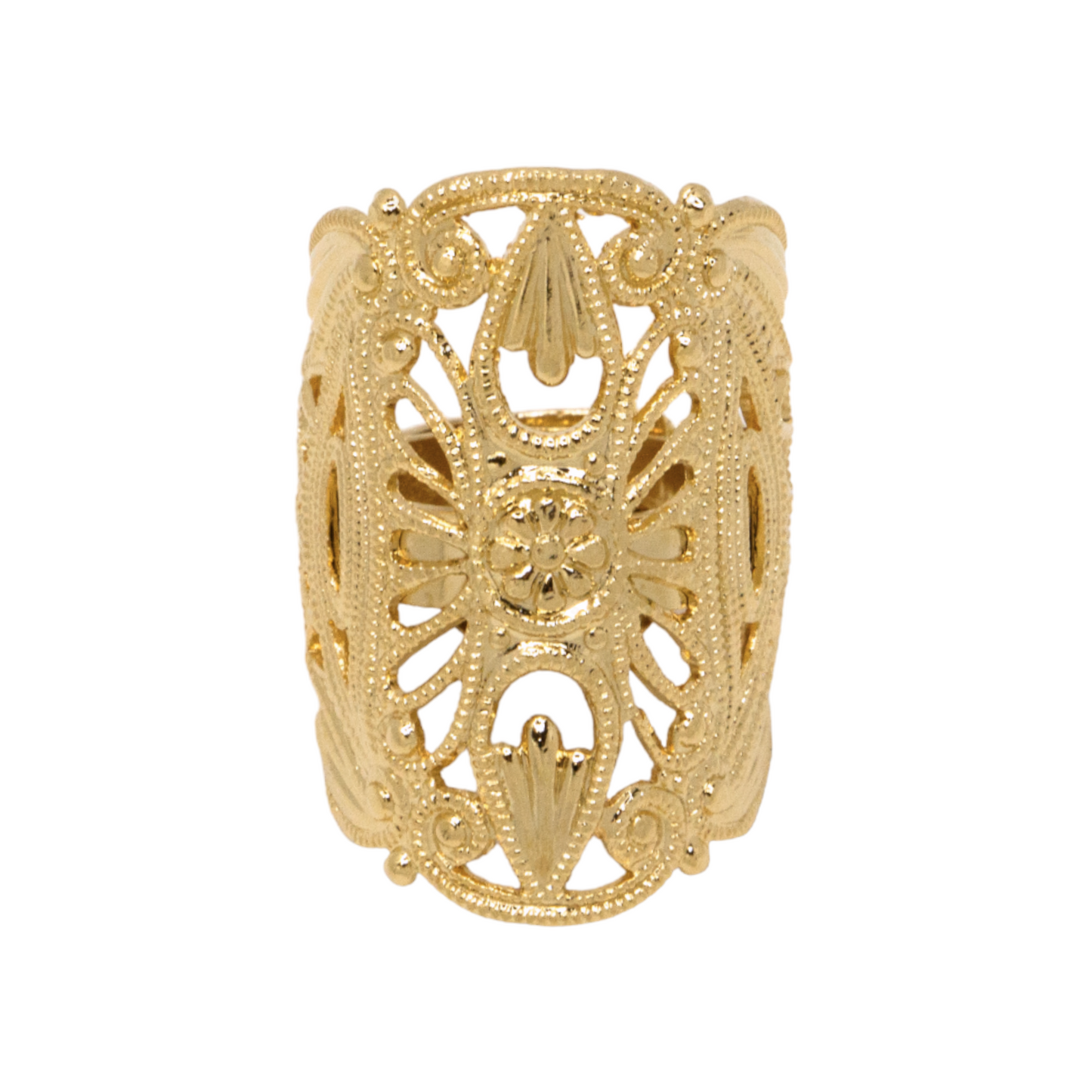 Filigree Gatsby Gold Ring