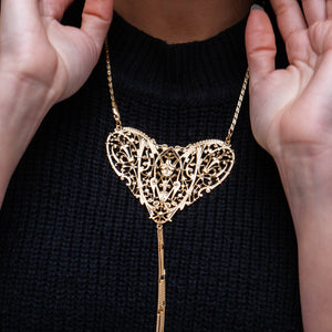 
                  
                    Grand Filigree Heart Gold Necklace
                  
                